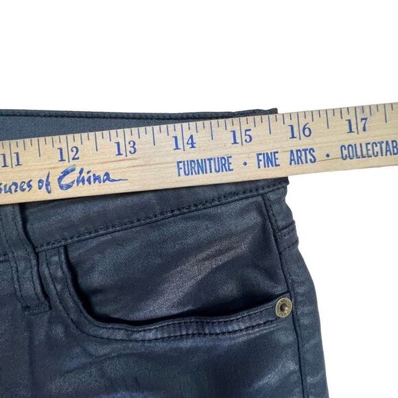 Current/Elliot Jeans Womens Mid Rise The Ankle Skinny Pants Black Coated Size 28 - Picture 5 of 8